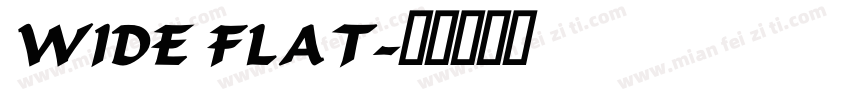 WIDE FLAT字体转换